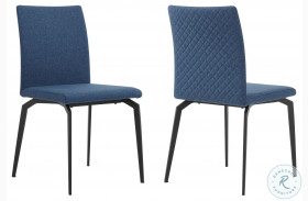 Lyon Blue Fabric Dining Chair Set of 2