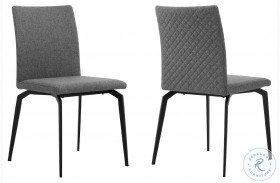 Lyon Gray Fabric Dining Chair Set of 2