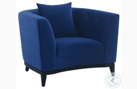 Melange Blue Velvet Chair