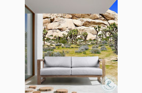 Paradise Grey And Light Eucalyptus Wood Outdoor Sofa