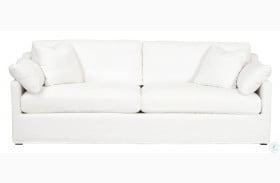 Lena  LiveSmart Peyton Pearl Slope Arm Slipcover Sofa