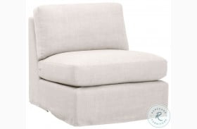 Lena Bisque Modular Slipcover Armless Chair
