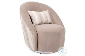 Lucca Nougat Swivel Accent Chair