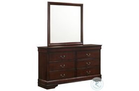 Ellington Cherry 6 Drawer Dresser With Mirror