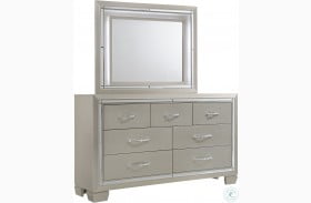 Glamour Champagne Dresser With Mirror