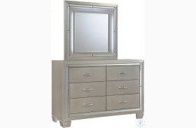 Glamour Champagne Youth Dresser With Mirror