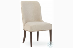 Modern Streamline Neutral Upholstered Side Chair Set Of 2