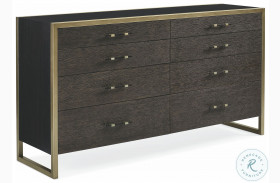 Modern Artisan Remix Black Stained Ash And Cerused Oak Double Dresser