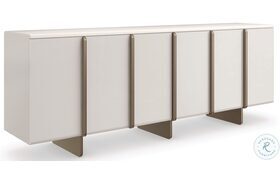 Emphasis Almost White And Textured Adobe Credenza
