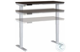 Move 40 Series Mocha Cherry And Cool Gray Metallic 48" Adjustable Height Standing Desk