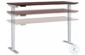 Move 40 Series Hansen Cherry And Cool Gray Metallic 72" Adjustable Height Standing Desk