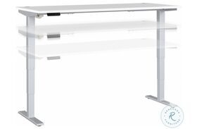 Move 40 Series White And Cool Gray Metallic 72" Adjustable Height Standing Desk