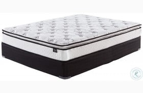 Chime 10" Bonnell Pillowtop White Queen Mattress with Foundation
