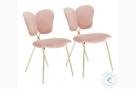 Madeline Blush Pink Velvet Chair Set Of 2