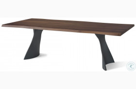 Manta Black And Brown Live Edge 79" Dining Table