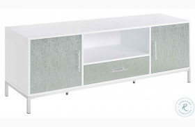 Mirage Neutral White And Silver TV Stand