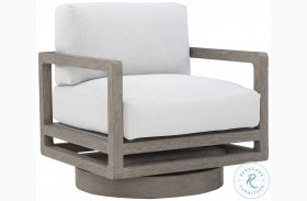 Tanah White Outdoor Swivel Chair