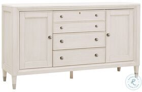 Ashby Place Reflection Gray 3 Drawer Buffet with Cabinets