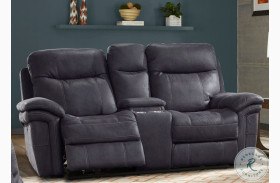 Mason Charcoal Power Reclining Console Loveseat with Power Headrest