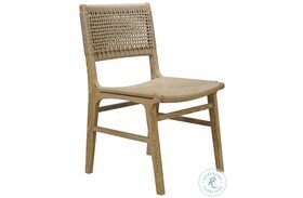 Monroe Matte Cerused Oak Rattan Wrapped Dining Chair