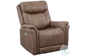 Morrison Camel Power Recliner with Power Headrest And Footrest
