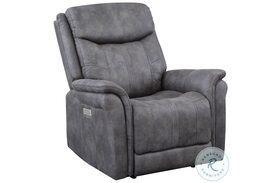 Morrison Stone Power Recliner with Power Headrest And Footrest