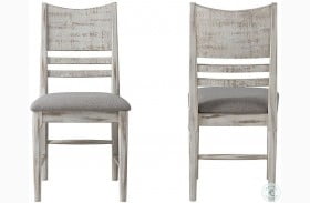Modern Rustic Panel Back Side Chair Set of 2