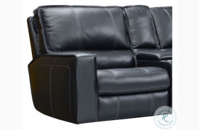 Rockford Verona Black Leather LAF Power Recliner with Power Headrest and Footrest