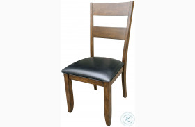 Mariposa Rustic Whiskey Ladderback Side Chair Set of 2