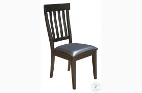 Mariposa Black Slat Back Upholstered Side Chair Set of 2