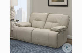 Spartacus Oyster Dual Power Reclining Loveseat with Power Headrest