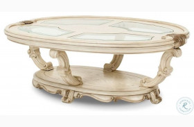 Platine de Royale Champagne 60" Oval Cocktail Table