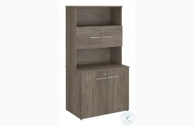 Office 500 Modern Hickory 36" Tall Storage Cabinet With Doors And Shelves
