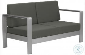Cosmopolitan Dark Gray And Silver Outdoor Sofa