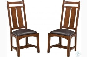 Oak Park Wide Slatback Side Chair Set of 2