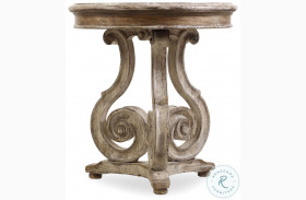 Chatelet Caramel Froth And Paris Vintage Scroll Accent Table