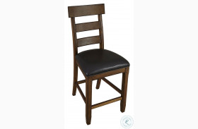 Ozark Warm Pecan Ladderback Counter Height Chair Set of 2