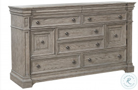 Kingsbury French Gray 8 Drawer Dresser