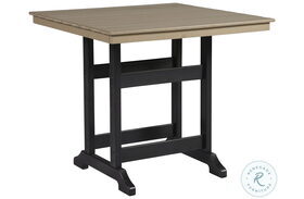 Fairen Trail Black And Driftwood Outdoor Counter Height Dining Table