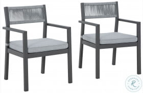Eden Town Grey Outdoor Arm Chair Set Of 2