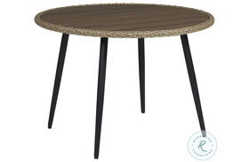 Amaris Brown And Black Outdoor Dining Table
