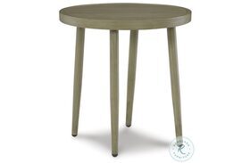 Swiss Valley Beige Outdoor Round End Table
