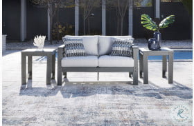 Amora Charcoal Gray Outdoor Loveseat