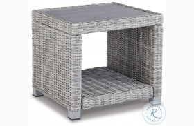 Naples Beach Light Grey Outdoor Square End Table