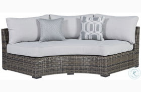 Harbor Court Gray Outdoor Curved Loveseat