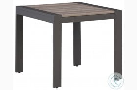 Tropicava Driftwood And Taupe Outdoor End Table