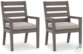 Hillside Barn Gray And Brown Outdoor Arm Chair Set Of 2