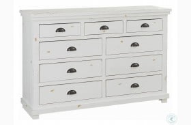 Willow Distressed White Drawer Dresser