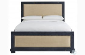 Willow Distressed Upholstered Bed