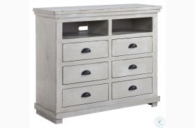Willow Distressed Gray Chalk Media Chest